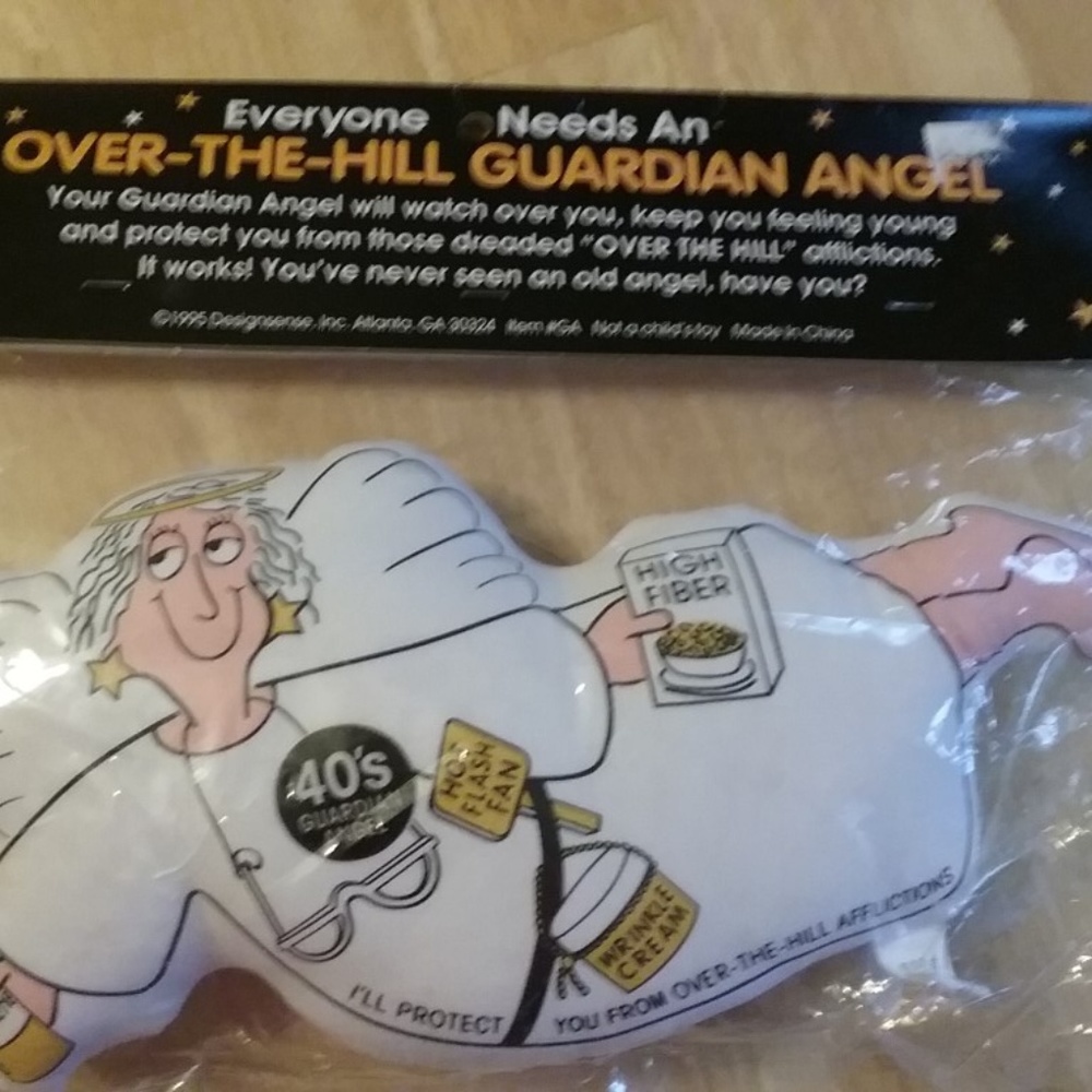 Vtg Over the Hill Guardian Angel Lady Pillow Doll